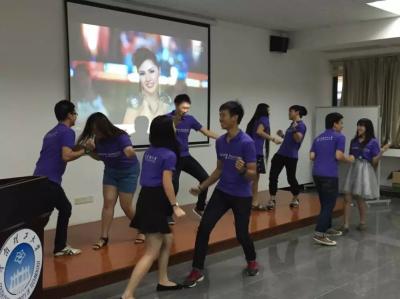 Students are performing group dance