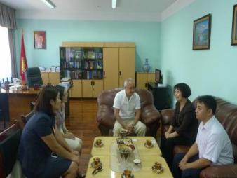 Communicating with cooperation university in Bishkek