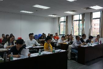 The members of review committee listening to students reports The members of review committee listening to students reports
