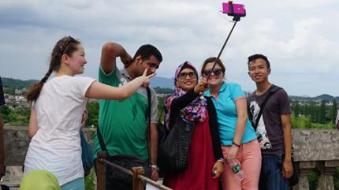 Taking photos together