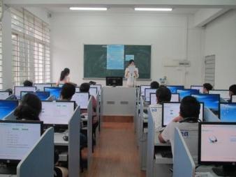 The invigilator announcing the examination rules